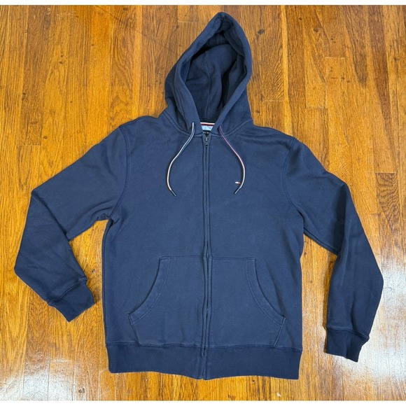 Tommy Hilfiger Other - Men's Tommy Hilfer Zip Up Size Medium Navy Blue Long Sleeve Jacket with Hood